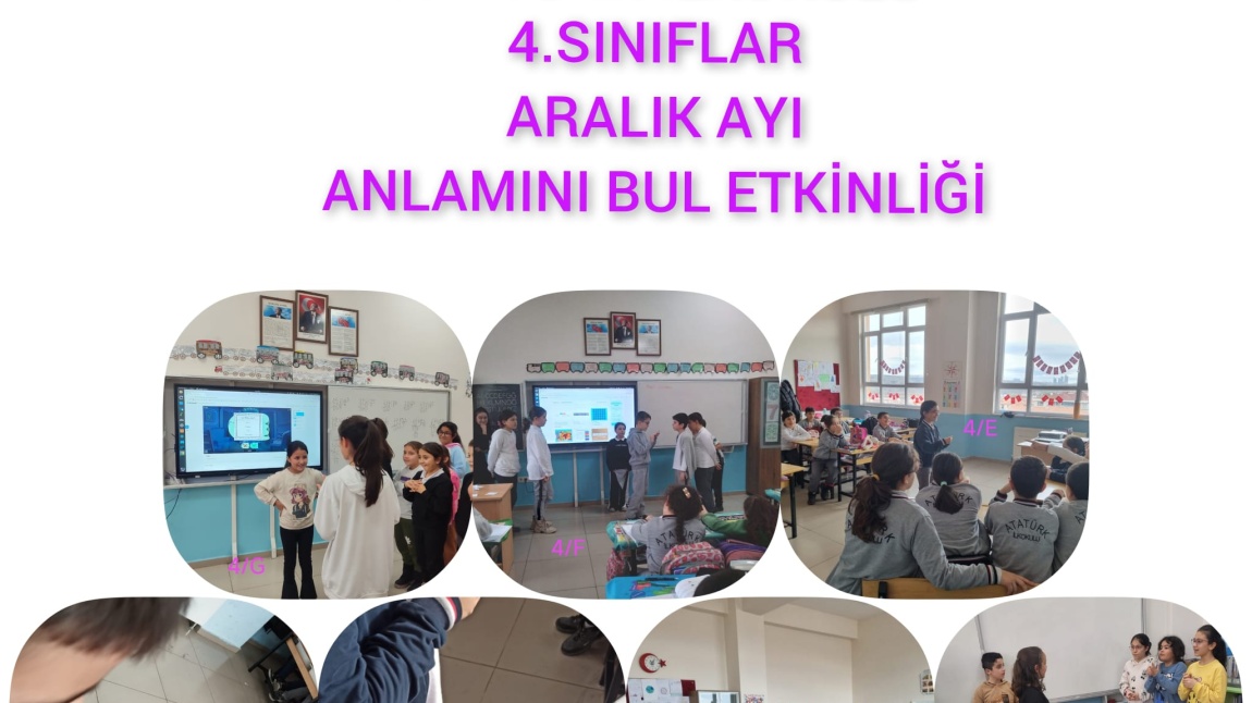 DİLİMİZİN ZENGİNLİKLERİ PROJESİ ARALIK AYI ANLAMINI BUL ETKİNLİĞİ 4.. SINIFLAR