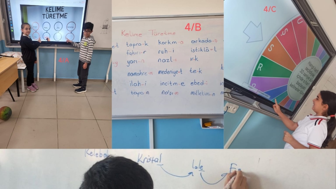 DİLİMİZİN ZENGİNLİKLERİ PROJESİ MART AYI KELİME TÜRETME ETKİNLİĞİ 4. SINIFLAR