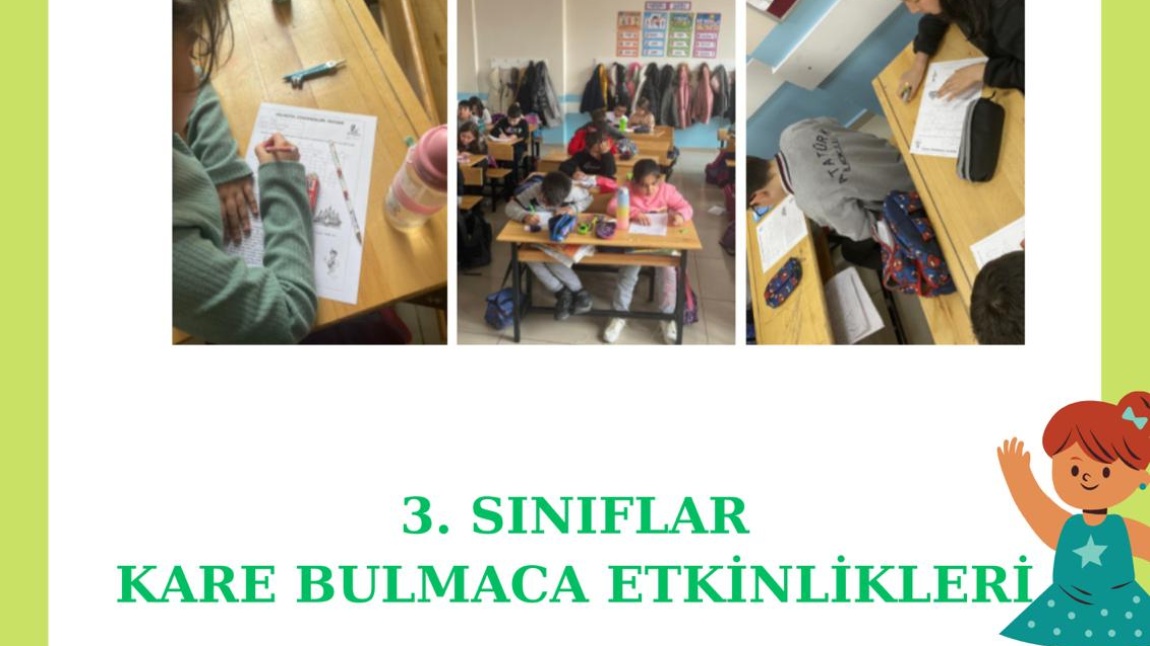 DİLİMİZİN ZENGİNLİKLERİ PROJESİ MART AYI KARE BULMACA ETKİNLİĞİ 3. SINIFLAR