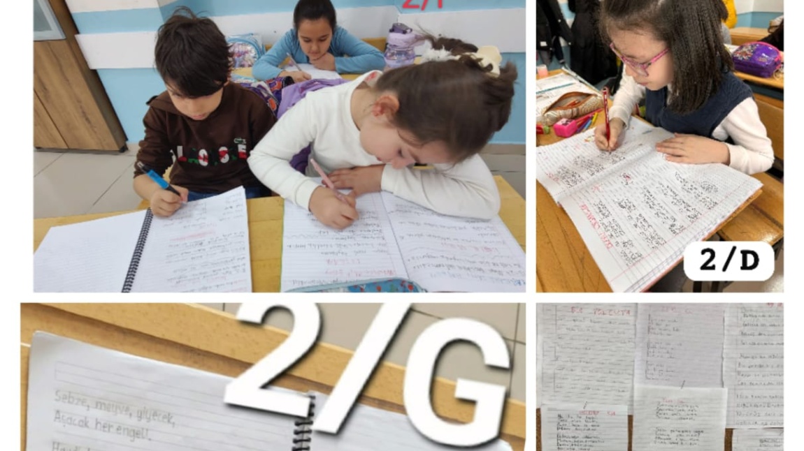 DİLİMİZİN ZENGİNLİKLERİ PROJESİ MART AYI ŞİİR YAZMA  ETKİNLİĞİ 2. SINIFLAR