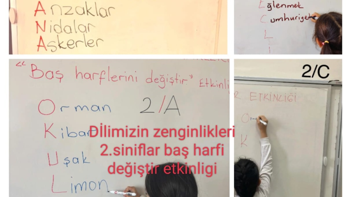 DİLİMİZİN ZENGİNLİKLERİ PROJESİ MAYIS AYI BAŞ HARFİNİ DEĞİŞTİR ETKİNLİĞİ 2. SINIFLAR